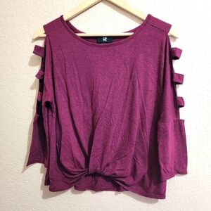 IZ Byer mid sleeve shirt maroon size M